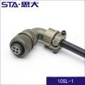 Conector circular serie Amphenol MIL-C-5015, MS3100 / MS3101 / MS3102 / MS3106 / MS3108 Conector hembra de 4 pines 10SL-1S